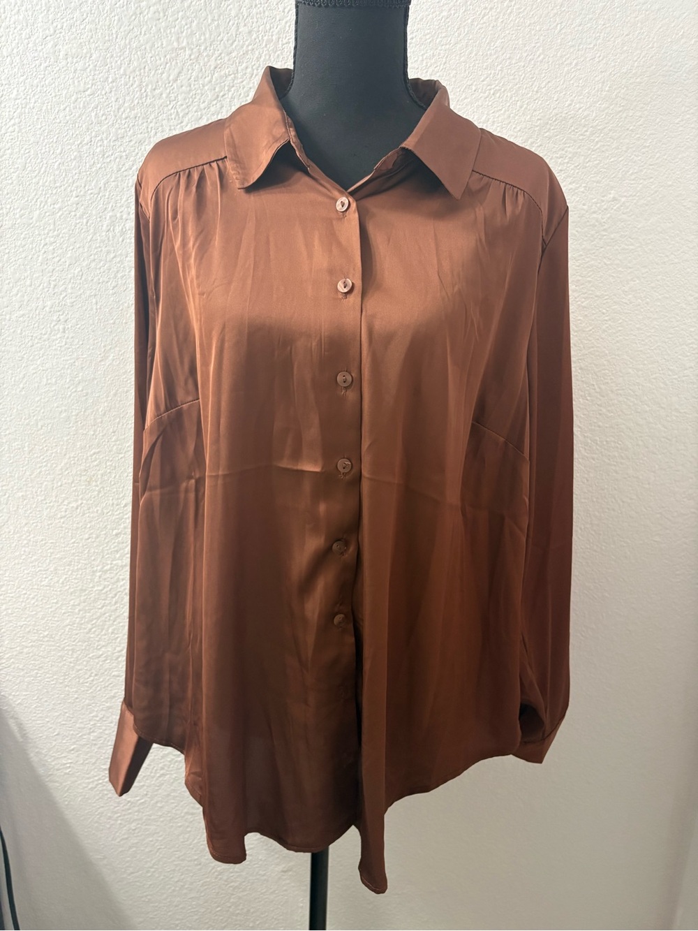 torrid Satin Copper-Tone Blouse